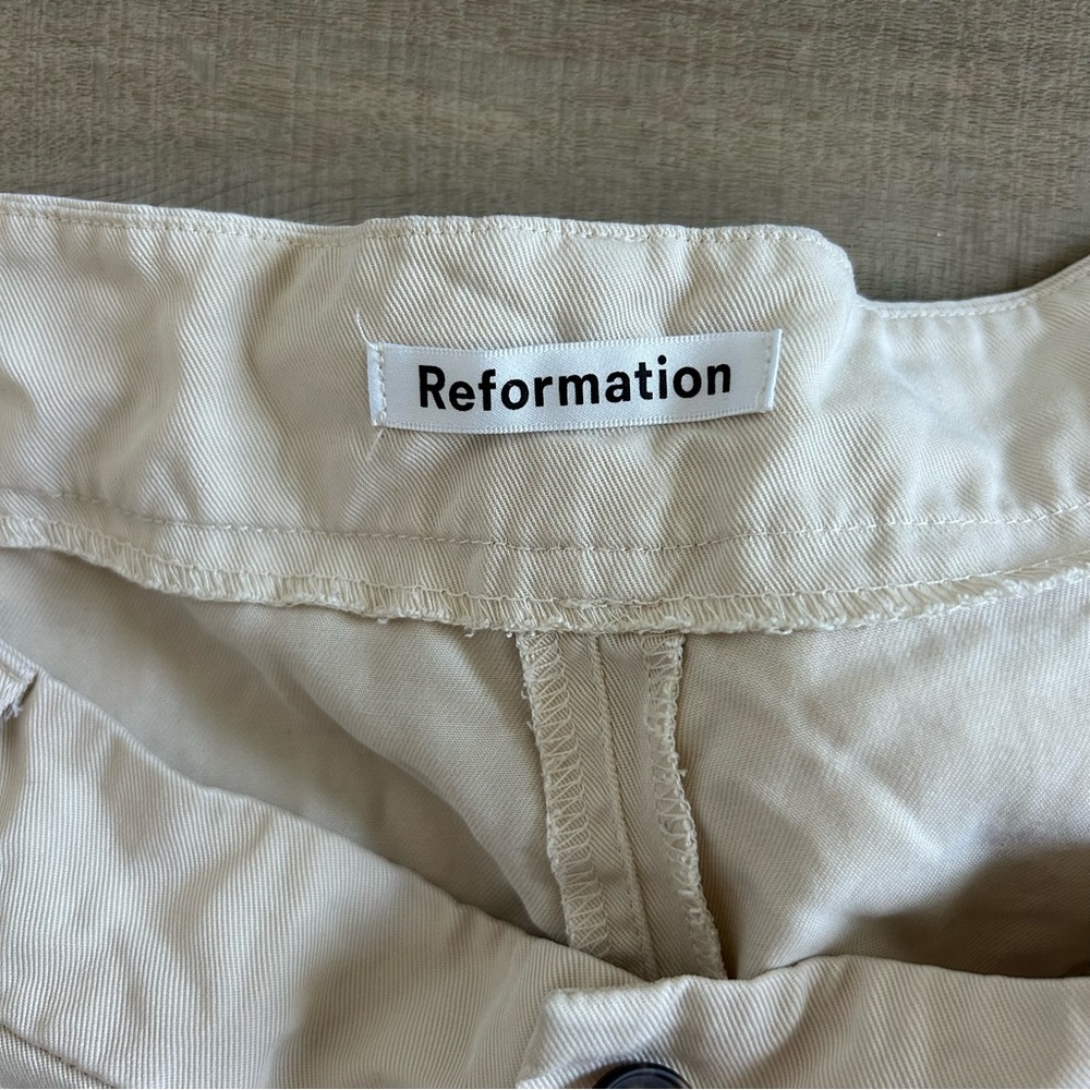 Reformation Cream Wide Leg Pants - Picture 6 of 10